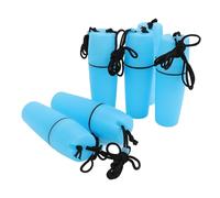 Fockety 6PCS Kayak Container Bottle, Sealed Dry Canister with Hook Rope, Portable Dry Canister Kayak Container Bottle for Diving Surfing Boating (Blue)