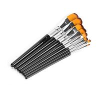 Fockety 8Pcs Oil Painting Brushes Set, Nylon Hair Paint Brushes for Acrylic/Watercolor/Gouache, Professional Design for Artists, Suitable for Most People in Various Scenes