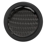 Fockety ABS Carbon Fiber Horn Button with 2 Spade Connectors, Compatible with 6 Bolts Steering Wheel, Replacement Part for Auto Car Modified Accessory