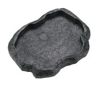 Fockety ABS -Harz Long -lived Reptile Shell Lining for Turtles echoes, Imitation Rock Design, Easy to Clean, Suitable for Feeding Water (M 300ml 6.8x9.3cm / 2.7x3.7in)