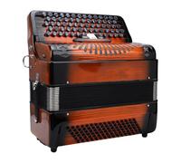 Fockety Accordion, 69 Keys 96 Bass Buttons Chromatic Scale Bayan Instrument F B E Tuning Musical Accordion with Thick Protective Case for Adults Beginner Player