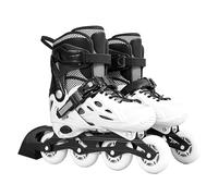Fockety Adjustable Inline Skates for Kids Boys Girls Youth, Blades Roller Skates with Light Up Wheels, Fun Illuminating for Indoor Outdoor Sports, Kids Ages 6-12, Beginners (White S)
