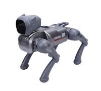 Fockety AI Intelligent Robot Dog, 2.4G Remote Control App Control Voice Control Programmable Interactive Puppy, Smart Robotic Pet with Multiple Actions, Singing, Dancing, Greeting (Grey)