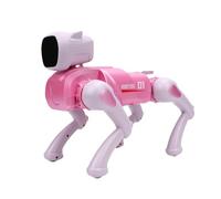Fockety AI Intelligent Robot Dog, 2.4G Remote Control App Control Voice Control Programmable Interactive Puppy, Smart Robotic Pet with Multiple Actions, Singing, Dancing, Greeting (Roseate)