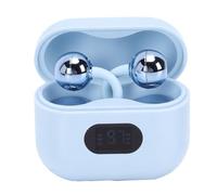 Fockety AI Translation Earbuds, Real Time 144 Languages Translator Wireless Clip On Earbuds Bluetooth 6.0 Headphones with Hands Free Operation for Travel Business Learning (Blue)