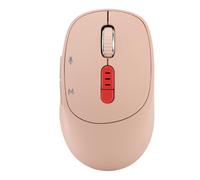 Fockety AI Voice Mouse, Rechargeable Wireless Computer Mouse with Voice Typing Translation Real Time Transcription for Desktop PC Laptop Wins OS (Light Pink)