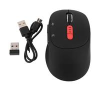 Fockety AI Voice Mouse, Wireless Computer Mouse with Built in Microphone for ChatGPT, Voice Typing Translation, Real Time Transcription, 3 Device Switching, Ergonomic Design, Quiet (Black)