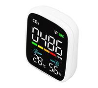 Fockety Air Quality Monitor, NDIR Sensor Anti Interference High Accuracy Automatic Brightness Adjustment CO2 Monitor Built in WIFI Intelligent Analysis Air Quality Meter for Home, Office