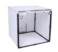 Fockety Airbrush Paint Spray Booth, 29.53 X 29.53 X 29.53in Portable Spray Paint Booth with Filter and Curtain, Airbrush Booths for Small Furniture, Sculptures, Easy Assembly