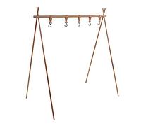 Fockety Aluminium Camping Hanging Rack, Black, Modern, Adjustable, Foldable, Hanging Mount, 850g, Cookware, Clothing, Kitchen Utensils, Sundries, Campfire Cooking Racks, Indoor Kitchen Use