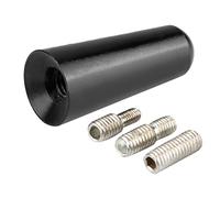 Fockety Aluminum Alloy Car Roof Short Rod Antenna Adapter Durable Classic Black Decor Fit for, 3cm Antenna Fit for Various Car Models