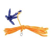 Fockety Aluminum Alloy Folding Complete Anchoring Kit for Boats Kayak Canoe Sailboat for Water-Skiing Watercraft Fishing