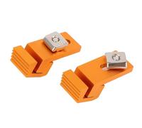 Fockety Aluminum Tiger Claw Clamp, 2PCS Low Profile Side Hold Down Side Fixture Clamp Tiger Claw Flat End Bench Fits T Track and Perforated CNC Worktables Secure Machining