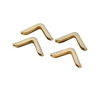 Fockety Antique Style Iron Book Corner Protectors 50pcs for Scrapbooking Album Diary, Durable Premium Iron Yellow 15 * 2.2mm (C103 brass color)