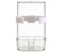 Fockety Automatic Parrot Feeder, Transparent Acrylic Automatic Bird Feeder Parakeet Cage Accessories Parrot Food for Cage, Cockatiel Finch Lovebirds Budgies Canary (Large)