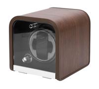 Fockety Automatic Watch Winder, Wooden Single Watch Winder Box, Dual Power Options Elegant spinnerr with 5 Rotation Modes, Quiet Motor and LED Ambient Light for Man and Woman