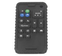 Fockety Baby Teether Toys, Silicone Cell Phone Shape Teether Sensory Toy for Baby, Relief Soothe Babies Gums Chew for Boys Girls, Toddlers, Infant, Dishwasher & Refrigerator Safe (Black)