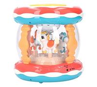 Fockety Baby Toys, Plastic Projection Function 360 Degree Rotation Colorful Light Rotating Light Up Toy Smooth Edges Soft Eye Protection Musical Learning Infant for Toddlers 1-3