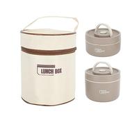 Fockety Bento Box, Stainless Steel Insulated Lunch Box with Insulated Lunch Bag, Leak Proof Portable Stackable Lunch Container, Wide Mouth Thermal Food Container for Women Men, (Deep