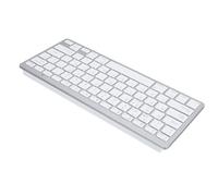 Fockety Bilingual Keyboard, Aluminum Alloy Wireless Keyboard with Responsive Keys, Comfortable Typing, Slim Keyboard for IOS SmartTV (Spanish QWETZ Layout)