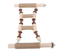 Fockety Bird Cage Accessories, Non Slip Beech Wood Bird Cage Bridge Ladder Bridge Exercise Climbing Ladder Pet Toy for Small and Medium Sized Birds and Parrots, Parakeets,