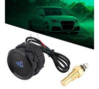 Fockety Black 2 Inch Car Digital Water Temperature Gauge Kit with Sensor High Reliability for All Cars