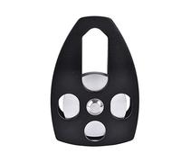 Fockety Black 32KN Rescue Pulley Single Sheave - Smooth Operation for Mountain Rescue, Tower Work - Durable Construction (Black (with bearing))