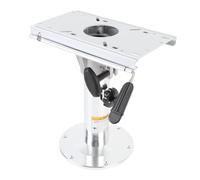 Fockety Boat Seat Pedestal, Adjustable Height From 13in to 18.9in, Aluminum Alloy Boat Chair Base with Slide and Swivel, Removable Seating Fixing Plate, for Yachts, Ships