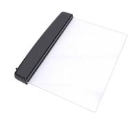Fockety Book Light, Clear LED Flat Booklight for Reading in Bed At Night, Panel Plate Lamp Full Page Light, Gifts for Readers Students Book Lovers, 6.7 X 5.7 X 1in (Black)