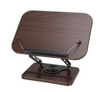 Fockety Book Stand, Adjustable Book Holder with 360 Degree Rotating Base Foldable Multi Angle Height Adjustment Reading Display Holder for Cooking, Studying, Laptops Tablets