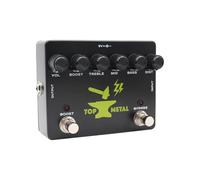 Fockety BOOST TOP Metal Guitar Effects Pedal, Heavy Metal Core Tone with 3 Band EQ Mid Focus for Punchy Bass Crisp Highs Wide Distortion Range, for Electric Guitar