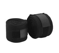 Fockety Boxing Hand Wraps, 2pcs 5 Meters Semi Elastic Cotton Boxing Handwraps, Hook Loop Design Sports Hand Wraps Wrist Wrap Protection for Men Women Youth for Boxing, Kickboxing (Black)