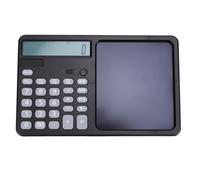 Fockety Calculators Desktop, 12 Digits Rechargeable Desk Calculator Multifunctional Talking Calculator with Notepad Big Sensitive Keys for School Business Work (Black)