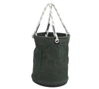 Fockety Canvas Tool Organizer, Canvas Bucket Portable Hard Wearing 40x30cm 30KG Load Bearing for Electrical Installation (Green)