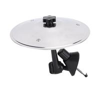 Fockety Car Cymbal Air Vent, Crisp Metallic Sound Mini Car Crash Cymbals with Adjustable Bracket, Drum Cymbal for Air Vent Dashboard Mini Drum for Music Lovers, Drummers (Silver)