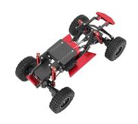 Fockety Carbon Fiber RC Chassis Frame Kit, Lightweight and Robust Upgrade Parts for Redcat Ascent 18 1/18 RC Crawler, with Easy to Install Modular Design (Black Red)