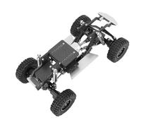 Fockety Carbon Fiber RC Chassis Frame Kit, Lightweight and Robust Upgrade Parts for Redcat Ascent 18 1/18 RC Crawler, with Easy to Install Modular Design (Black Silver)