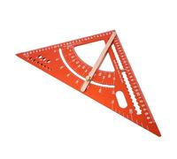 Fockety Carpenter Square, Aluminum Alloy Adjustable Rafter Framing Square with Protractor, Miter Ruler, Marking Tool and Saw Guide, Triangular Ruler Layout Tool for Woodworking