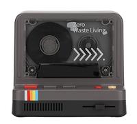 Fockety Cassette Player Retro Tape Design 360° Surround Sound Auto Rotate Multi Play Mode Dual Ambience Lighting,Speaker with Aromatherapy and Rhythmic Night Light, All in One (Black)