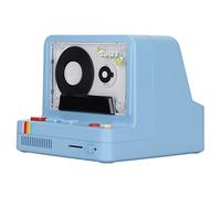 Fockety Cassette Player Retro Tape Design 360° Surround Sound Auto Rotate Multi Play Mode Dual Ambience Lighting,Speaker with Aromatherapy and Rhythmic Night Light, All in One (Blue)