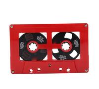Fockety Cassette Tape, 50 Minutes Recording Time ABS Aluminum Alloy Reels, with Transparent Moving Reels for Music Recording Bands Gifts
