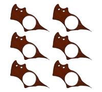 Fockety Cat Book Page Holder, 6pcs Smooth Finish Walnut Wood Book Holder for Reading, Ergonomic Reader Gifts Reading Accessories Lovers Literary Gifts