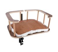 Fockety Cat Desk Bed, Height Adjustable Space Saving Cat Bed for Desk with Removable Cushion & Clamp for Indoor Cats, Elevated Cats Hammock for Desktop for Office Desks, Game Tables