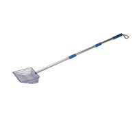 Fockety Cat Litter Scoop, Extendable Long Handle Cat Poop Scooper with Deep Shovel for Fast Sifting, Heavy Duty 3 Section Detachable Pet Poop Shovel for Litter Box, Chicken Coop (Blue)