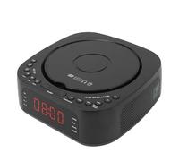 Fockety CD Player Alarm Clock, CD/MP3 FM Radio with Remote Control and Dimmable LED Display, Dual Alarm Customizable with Bluetooth Stereo Sound Speaker for Bedroom, Home Office (UK Plug)