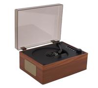 Fockety CD Player with Speaker, Bluetooth Retro Portable Wood CD Music Player with Remote Control, Headphone Jack, Support USB & AUX Playback, Lossless Sound Playback (Brown)