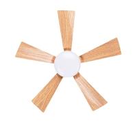 Fockety Ceiling Fans with Lights and Remote, 5 Blades Flush Mount Low Profile Ceiling Fan with 3 Speeds, 3 Color Temperatures & Timer, 3000-6500K Dimmable LED Fan Light for Bedroom (M 30W)