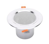 Fockety Ceiling Speaker, 3 Inch Aluminum Alloy in Ceiling Round Speaker Wall Mount Bluetooth Amplifier Receiver System with Spring Clip, for Home Theater Bathroom Offices Businesses