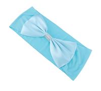 Fockety Chair Sashes Bows, 25Pcs 5.91x13.78in Stretch Chair Cover Band, Reusable Resists Deformation Elastic Ties Back Sash for Wedding Reception Events Banquets Party Hotel Event Decor (Blue)