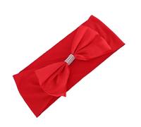 Fockety Chair Sashes Bows, 25Pcs 5.91x13.78in Stretch Chair Cover Band, Reusable Resists Deformation Elastic Ties Back Sash for Wedding Reception Events Banquets Party Hotel Event Decor (Red)